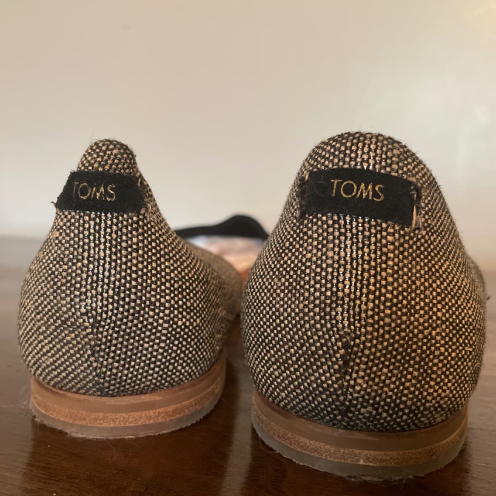 TOMS Black suede d’orsay flats - Picture 7 of 8